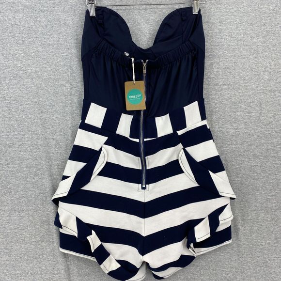 Elegant Striped Strapless Jumpsuit - Picture 2 of 13